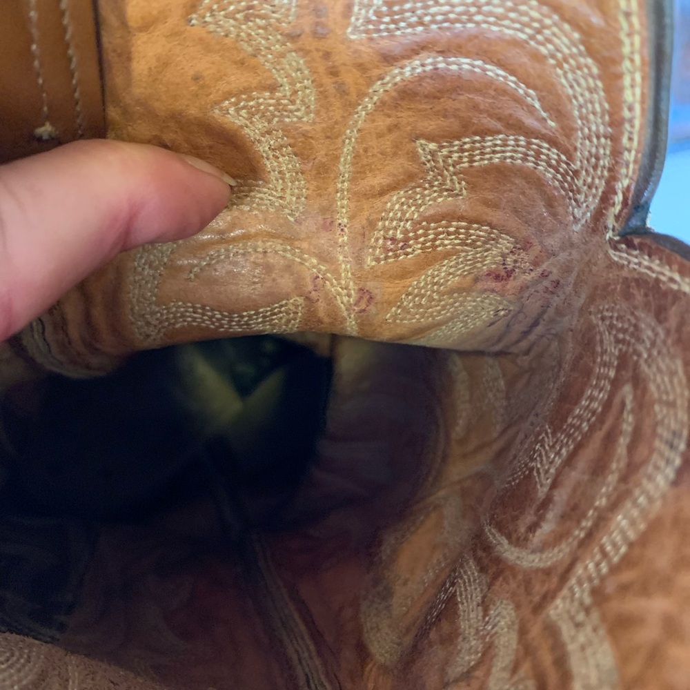 Vintage Justin Brown Leather Western Cowboy Boots Size 8D Rodeo - Picture 15 of 16